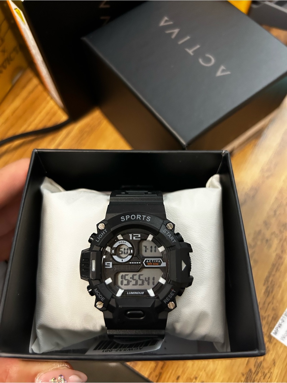 Activa Black and Silver Digital Sports Watch